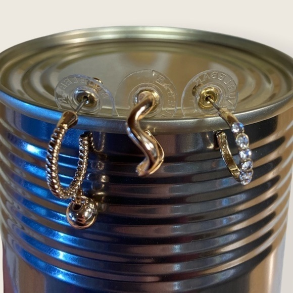 BaubleBar Earrings | Gold Colored | Set of Three - Picture 5 of 5